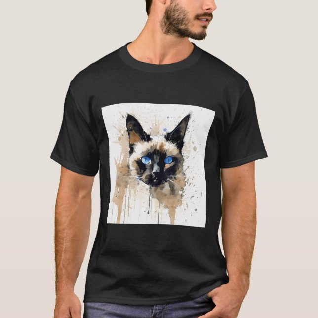 Distressed Grungy Punky Graffiti Cat Xvi T-Shirt (Front)