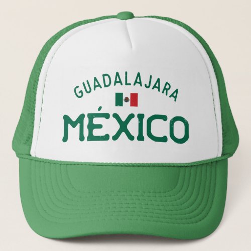 Distressed Guadalajara Mxico Mexico Trucker Hat
