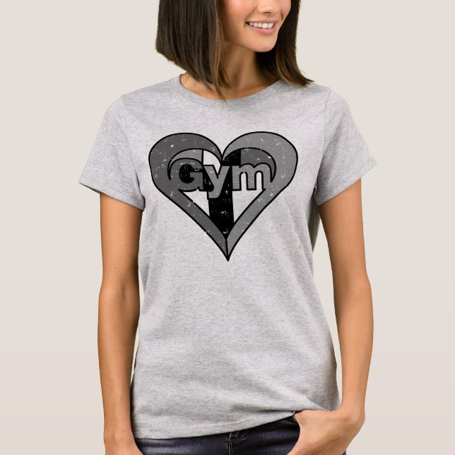 Distressed Gym Heart T-Shirt (Front)