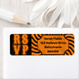 Distressed Halloween RSVP Address Label