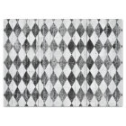 Distressed Harlequin Black and White Diamond