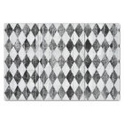 Distressed Harlequin Black and White Diamond