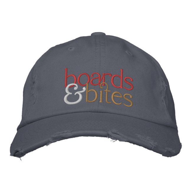 Distressed Hat with embroidered logo (Front)