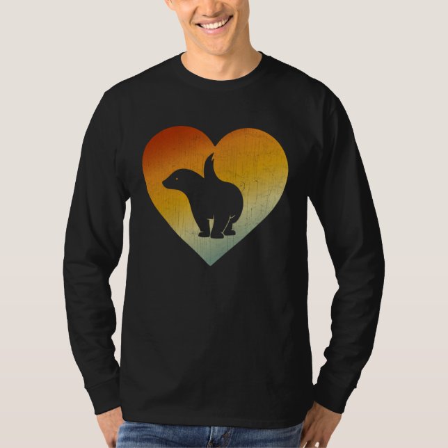Distressed Heart Retro Style Men Women Honey Badge T-Shirt (Front)