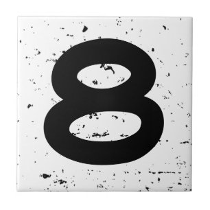 Distressed home street address house number tile