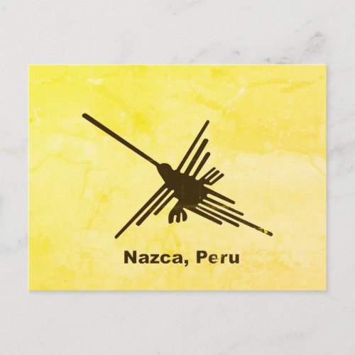 Distressed Hummingbird Nazca Peru Postcard