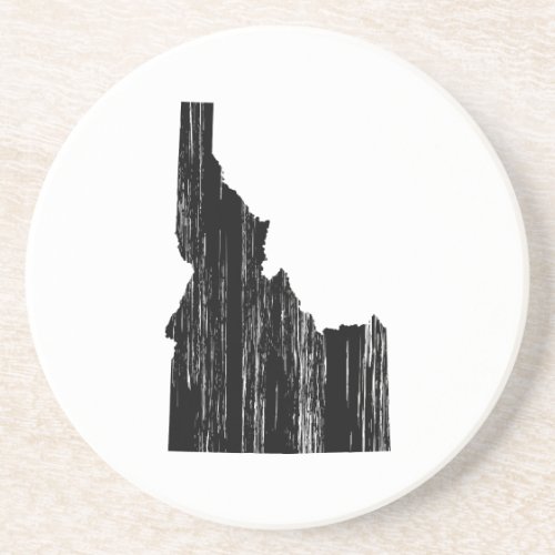 Distressed Idaho State Outline Sandstone Coaster