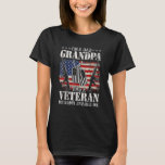 Distressed I'm A Dad Grandpa Veteran Father's Day  T-Shirt