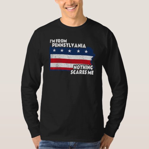Distressed Im From Pennsylvania State Pa Nothing  T_Shirt