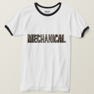 Distressed Industrial Metal 'MECHANICAL' Ringer T- T-Shirt
