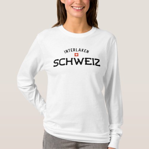 Distressed Interlaken Schweiz Switzerland T_Shirt