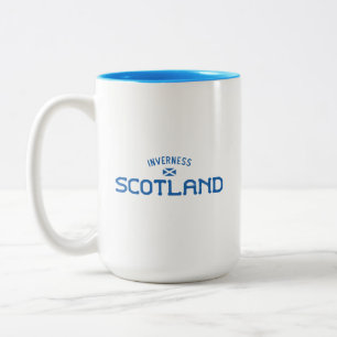 Distressed Inverness Scotland Two-Tone Coffee Mug