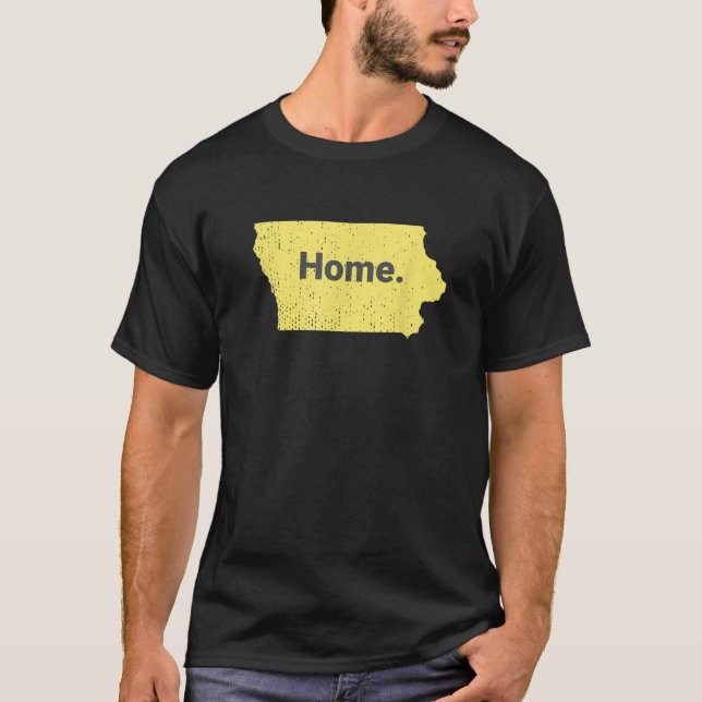 Distressed Iowa Home Tee (Front)