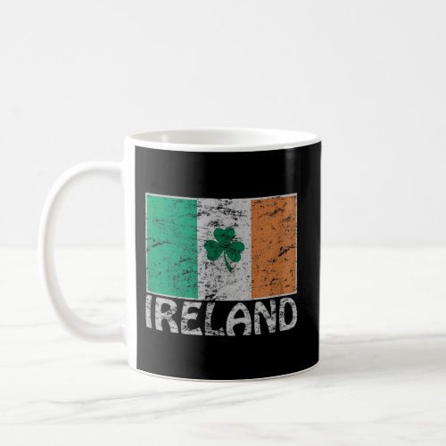 Distressed Ireland Flag Shamrock Irish Flags Coffee Mug