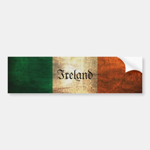 Distressed Irish Flag Bumper Sticker