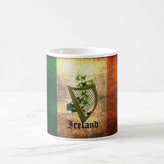 Distressed Irish Flag Coffee Mug (Center)