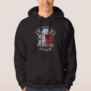 Distressed Irish Maltese Attitude Patriotic Shamro Hoodie