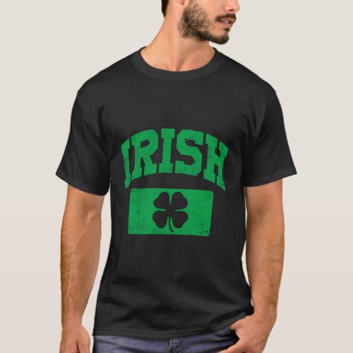 Distressed Irish Shammrock Clover St Patricks Day T_Shirt
