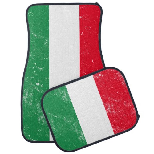 Distressed Italian Italy Flag Car Floor Mat