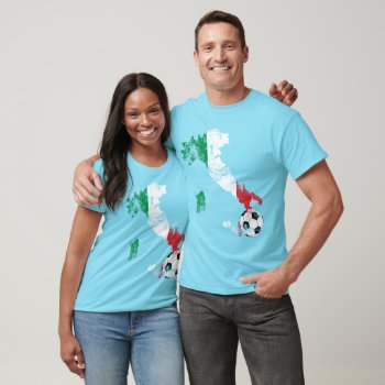 Distressed Italy Soccer T-shirt by LifeEmbellished at Zazzle