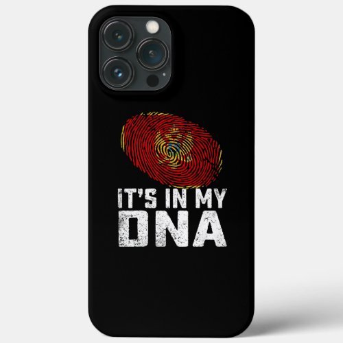 Distressed Its In My DNA Montenegro Flag Men iPhone 13 Pro Max Case