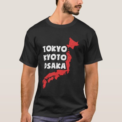 Distressed Japanese City Of Osaka T_Shirt