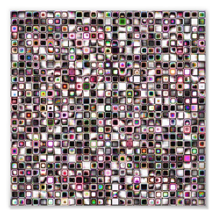 Distressed Jewel Tones Textured Grid Pattern Photo