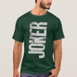 Distressed JOKER Graphic Dark Green T-Shirt