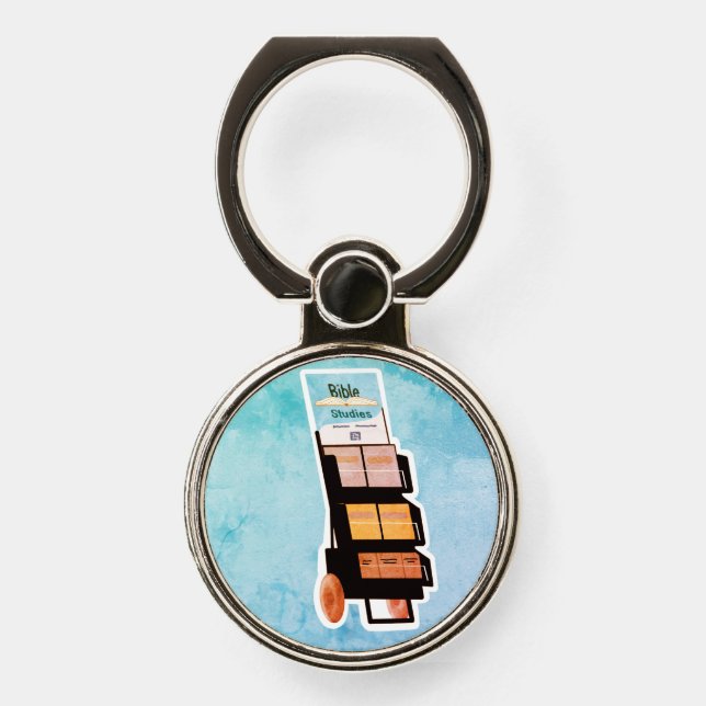 Distressed JW public witnessing cart Phone Ring Stand (Front)