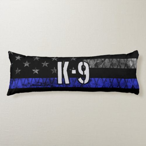 Distressed K_9 Unit Police Flag Body Pillow