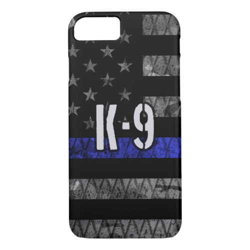 Distressed K_9 Unit Police Flag iPhone 87 Case