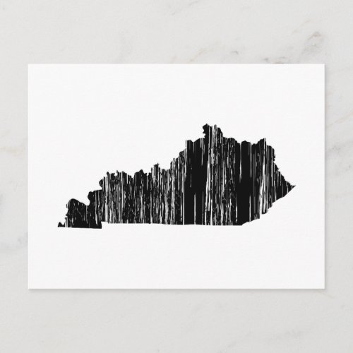 Distressed Kentucky State Outline Postcard