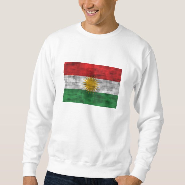 Distressed Kurdistan Flag Sweatshirt (Front)