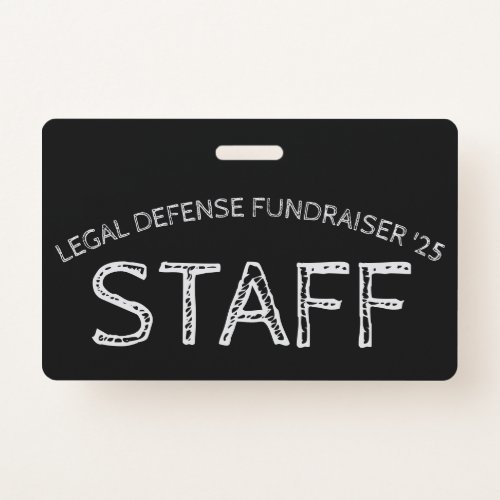 Distressed Legal Defense Fundraising Event Badge