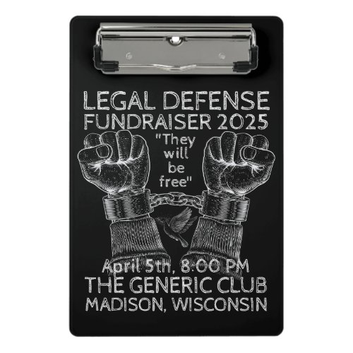 Distressed Legal Defense Fundraising Event Mini Clipboard