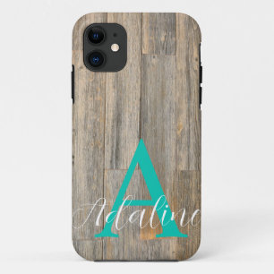 Distressed light Rustic Wood grain planks iPhone 11 Case