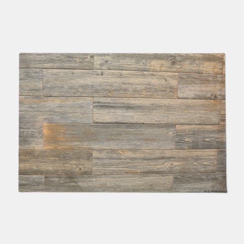 Distressed light Rustic Wood grain planks   Doormat