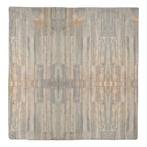 Distressed light Rustic Wood grain planks   Duvet Cover