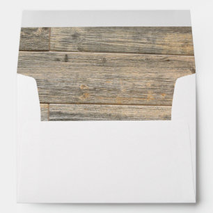 Distressed light Rustic Wood grain planks Envelope