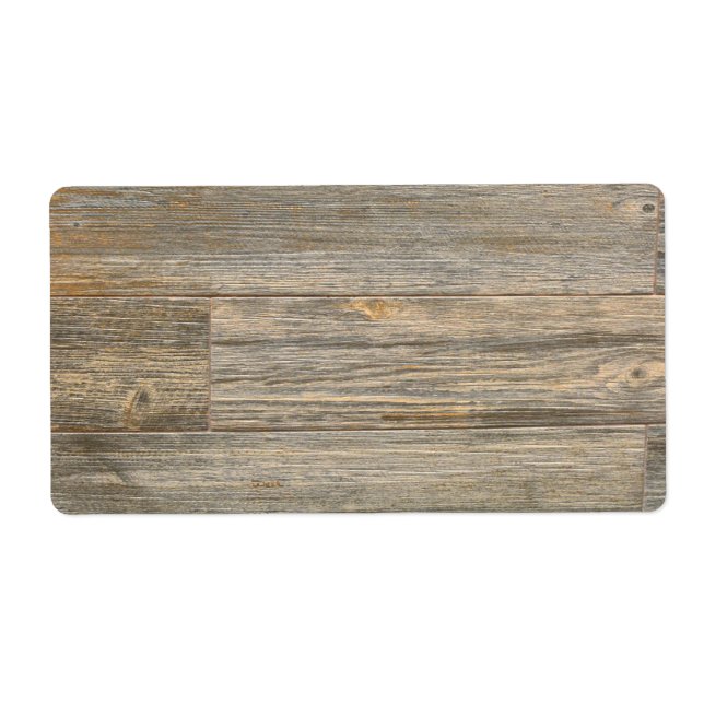 Distressed light Rustic Wood grain planks  Label (Front)