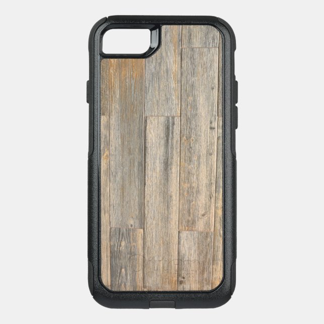 Distressed light Rustic Wood grain planks  Otterbox iPhone Case (Back)
