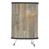 Distressed light Rustic Wood grain planks   Tripod Lamp (Right)