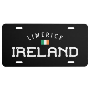 Distressed Limerick Ireland License Plate
