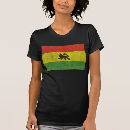 Distressed Lion of Judah Flag T_Shirt