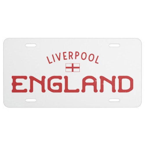 Distressed Liverpool England License Plate