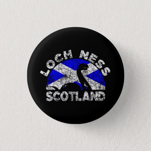 Distressed Loch Ness Monster Scotland Flag Button