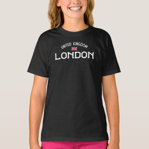 Distressed London UK Girls T_Shirt