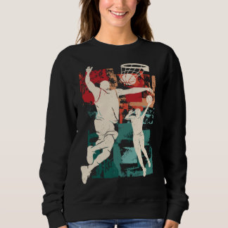 Distressed Look Basketball Sweatshirt