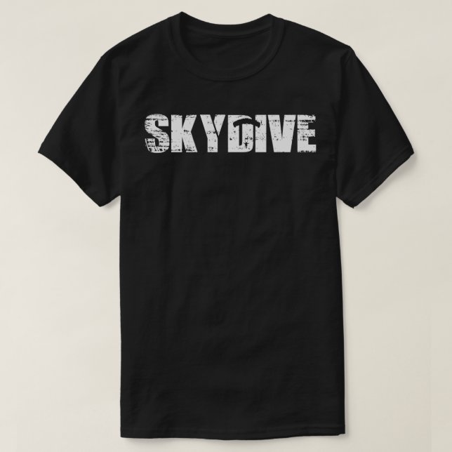Distressed Look Skydiving Gift For Skydivers T-Shirt (Design Front)