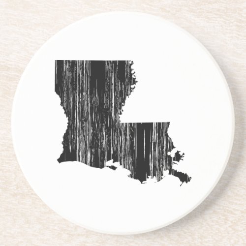 Distressed louisiana State Outline Drink Coaster